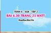 Bài 6.30 trang 21 Toán 6 Tập 2 Kết nối tri thức Bài 6.30 trang 21 Toán 6 Tập 2 Kết nối tri thức